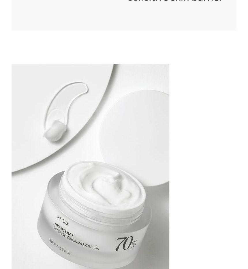 ANUA - Heartleaf 70 Intense Calming Cream - Crème apaisante - 50ml