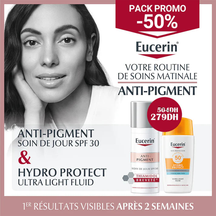 EUCERIN PACK ANTI-PIGMENT Soin De Jour SPF30 – 50 Ml + HYDRO PROTECT FLUIDE ULTRA LEGER SPF 50+