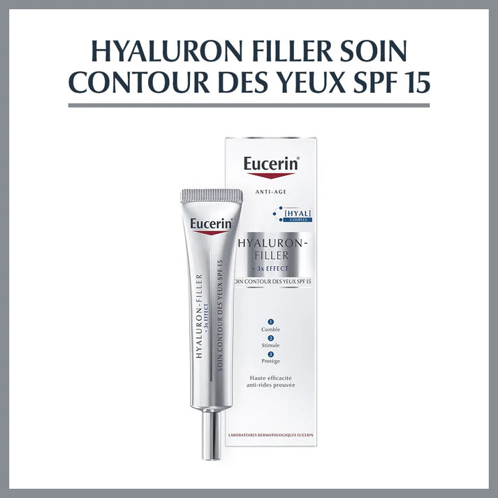 Eucerin - Hyaluron-Filler + 3x Effect Contour des Yeux SPF 15