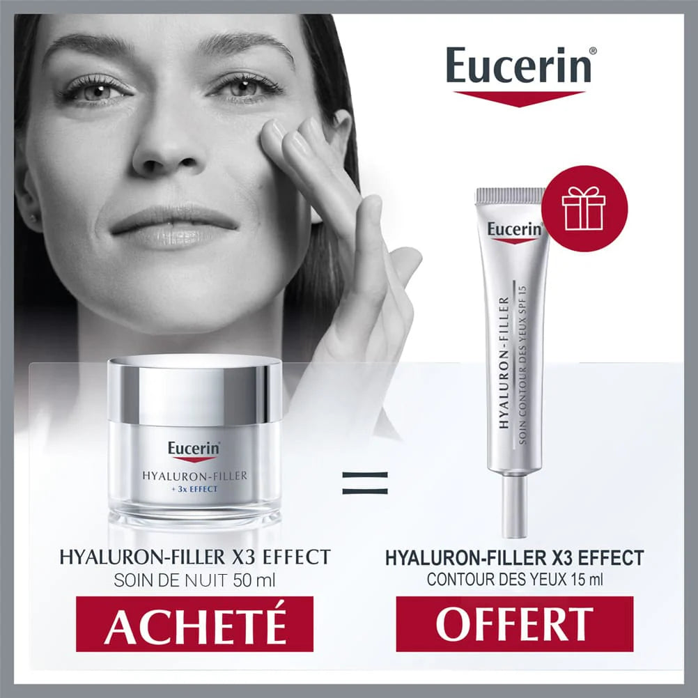 Eucerin Pack Promo Hyaluron Filler soin de nuit + soin contour des yeux