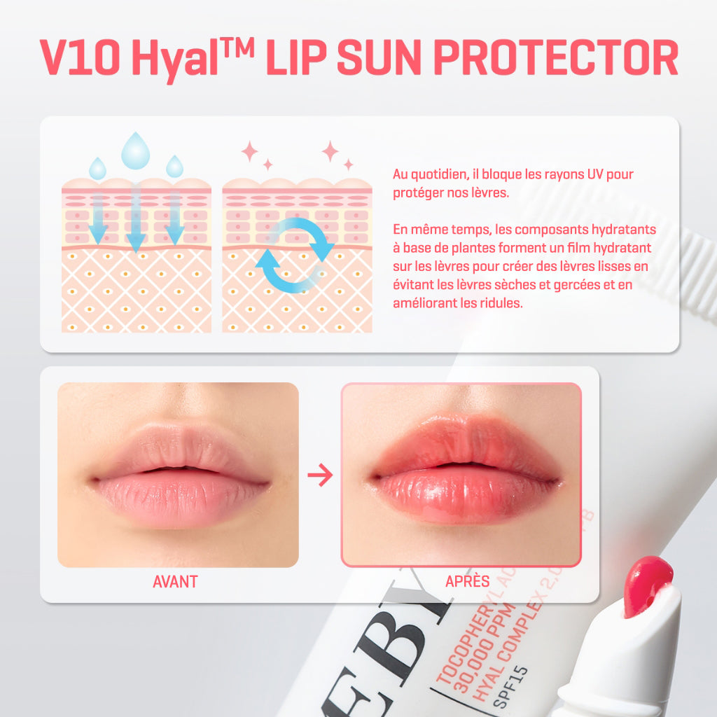 V10 HYAL LIP SUN PROTECTOR ROSY 7ML