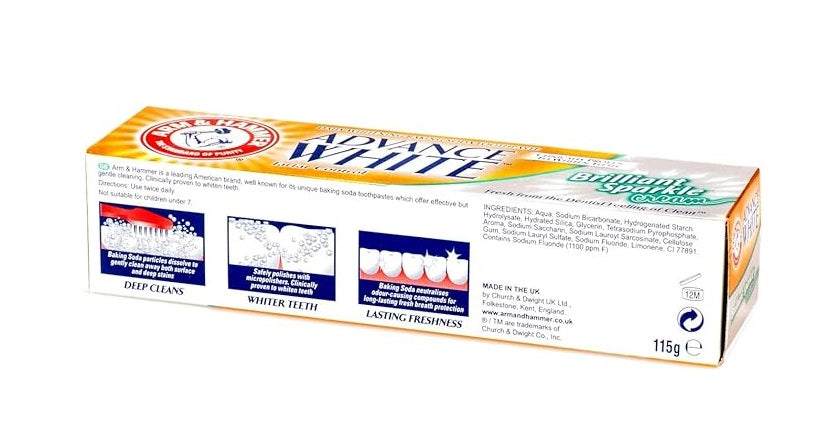ARM & HAMMER - ADVANCE WHITE Brilliant Sparkle Cream 115g