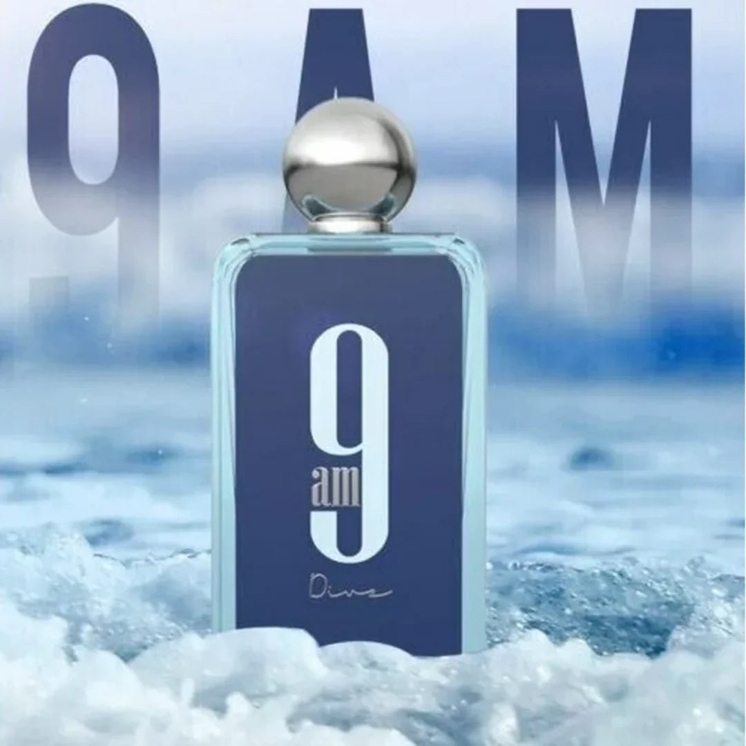 AFNAN – 9AM Dive une élégance aquatique rafraîchissanter Eau de Parfum Unisexe – 100ml