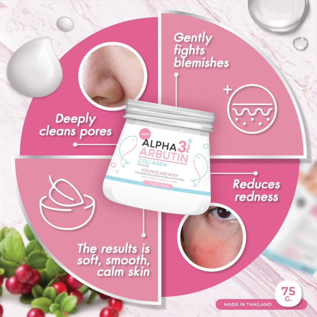 ALPHA ARBUTIN 3PLUS+ COLLAGEN SCRUB - 75g