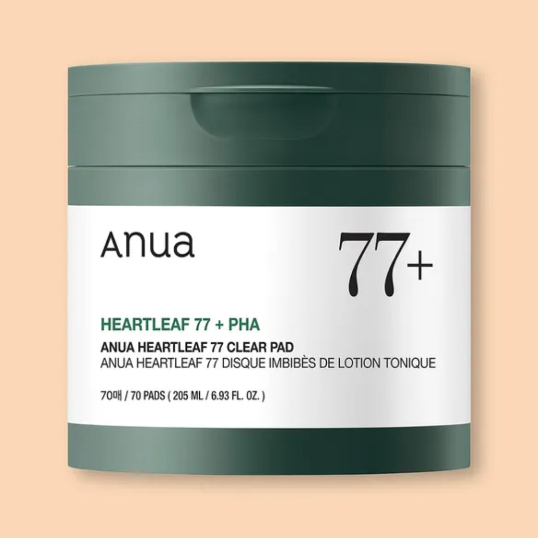 ANUA - Heartleaf 77% Toner Pad - Soin PHA pour peaux mortes - Exfoliation quotidienne - (70 feuilles)