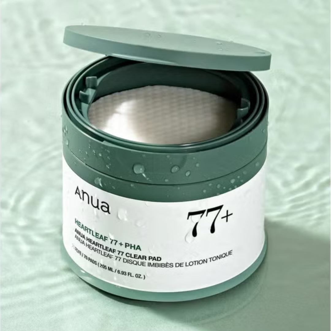 ANUA - Heartleaf 77% Toner Pad - Soin PHA pour peaux mortes - Exfoliation quotidienne - (70 feuilles)