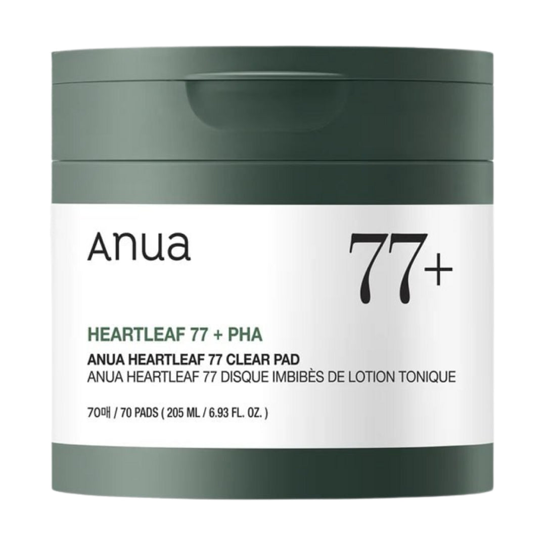 ANUA - Heartleaf 77% Toner Pad - Soin PHA pour peaux mortes - Exfoliation quotidienne - (70 feuilles)