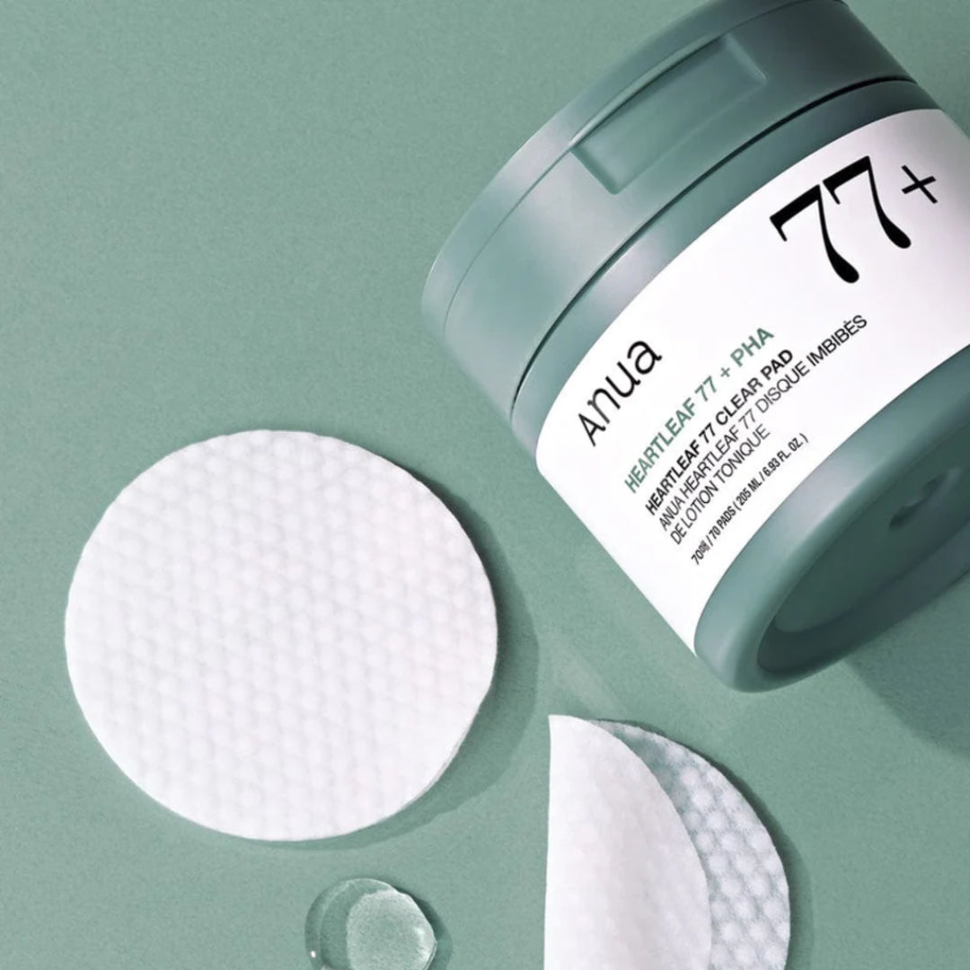 ANUA - Heartleaf 77% Toner Pad - Soin PHA pour peaux mortes - Exfoliation quotidienne - (70 feuilles)