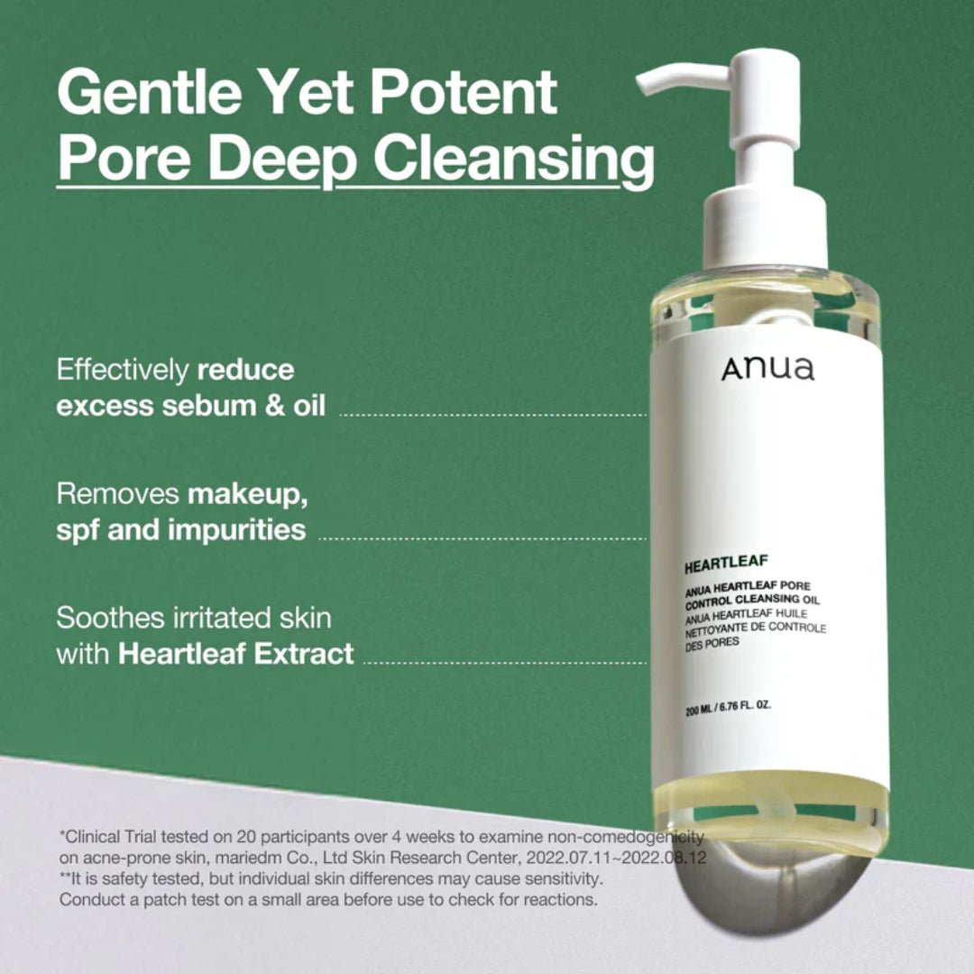 ANUA - Heartleaf Pore Control Cleansing Oil - Huile nettoyante démaquillante - 200ML