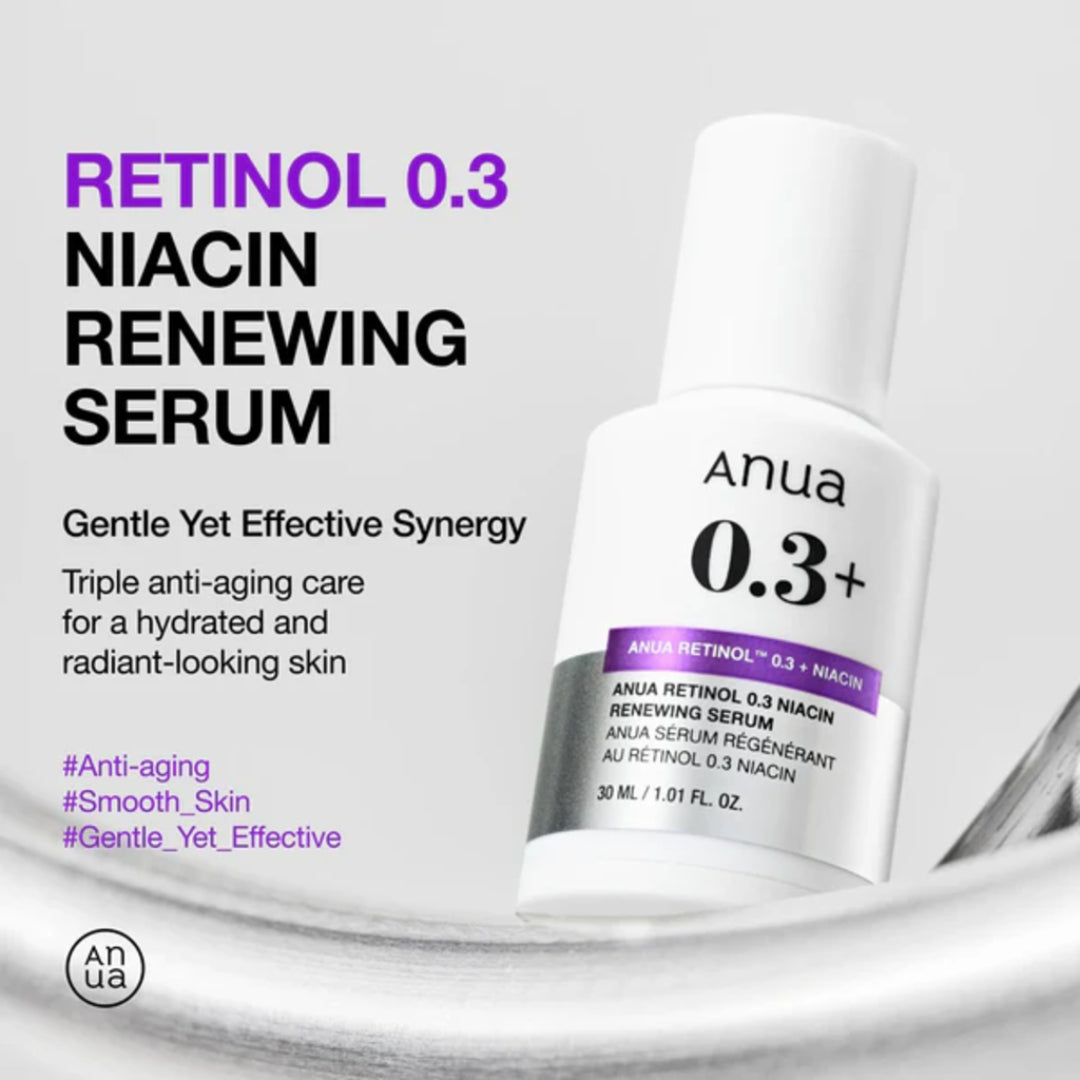 ANUA - Retinol 0.3 + Niacin Renewing Serum - 30ml