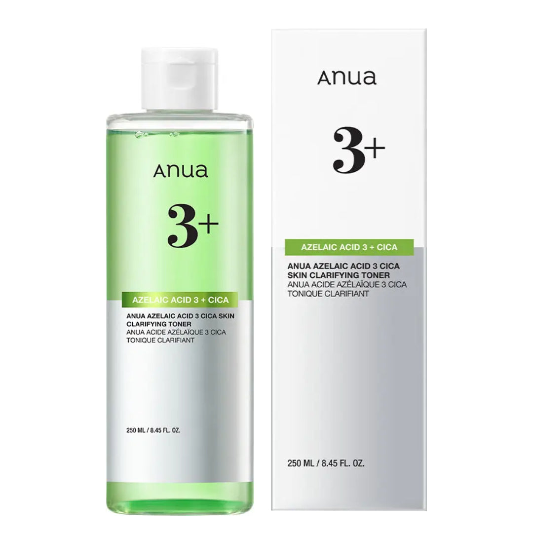 ANUA Azelaic Acid 3% + CICA Tonique Clarifiant – Lotion Apaisante & Anti-Imperfections - 250 ML