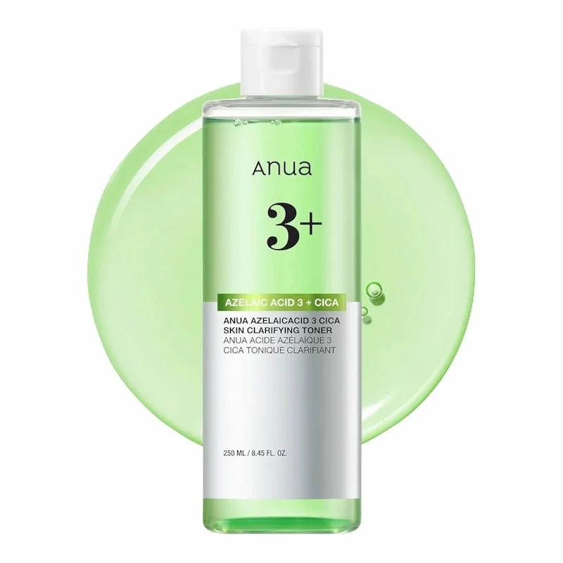ANUA Azelaic Acid 3% + CICA Tonique Clarifiant – Lotion Apaisante & Anti-Imperfections - 250 ML