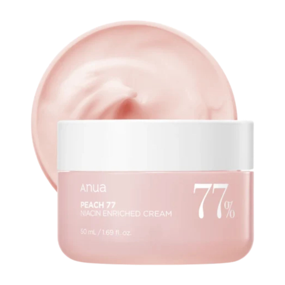 ANUA PEACH  77 NIACIN ENRICHED CREAM - Crème Hydratante Niacinamide Pêche ÉclatL - 50ml