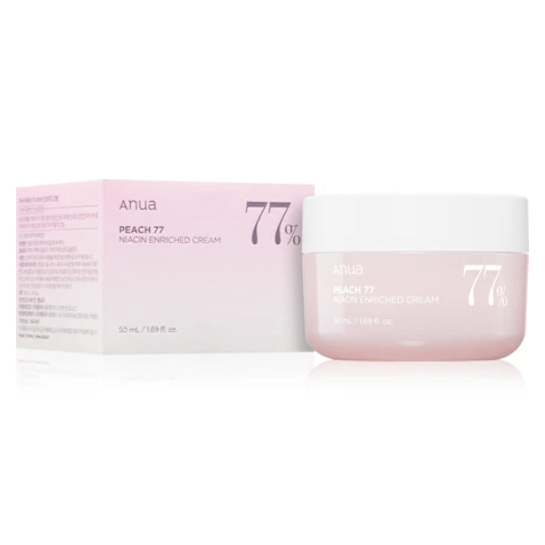 ANUA PEACH  77 NIACIN ENRICHED CREAM - Crème Hydratante Niacinamide Pêche ÉclatL - 50ml
