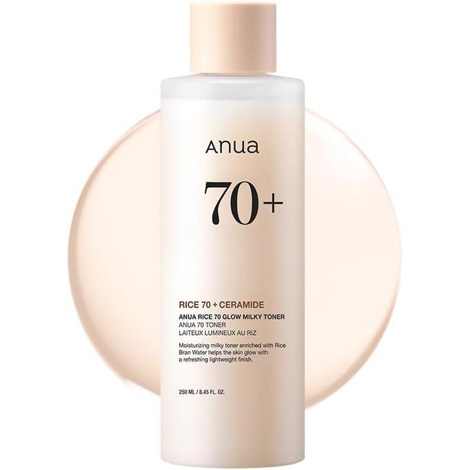 ANUA Rice 70 Glow Milky Toner - Toner Éclat & Hydratation à l’Extrait de Riz – 250ml