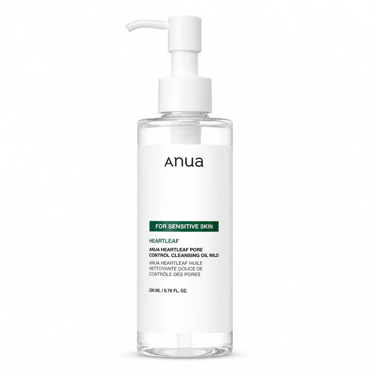 ANUA - Heartleaf Pore Control Cleansing Oil Mild - Huile Démaquillante Douce pour Peaux Sensibles - 200ML