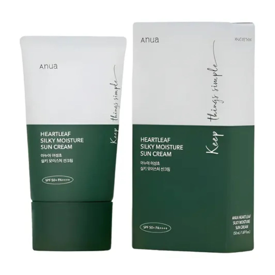 ANUA - Heartleaf Silky Moisture Sun Cream SPF 50+ PA++++