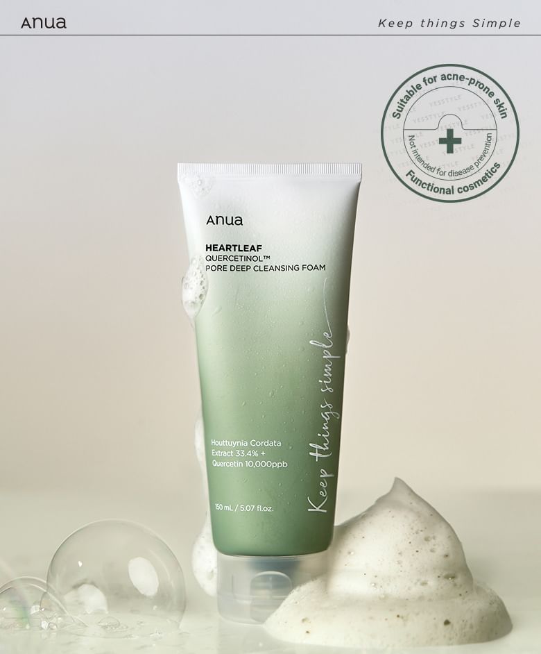 ANUA - Heartleaf Quercetinol Pore Deep Cleansing Foam - Mousse nettoyante -150ml