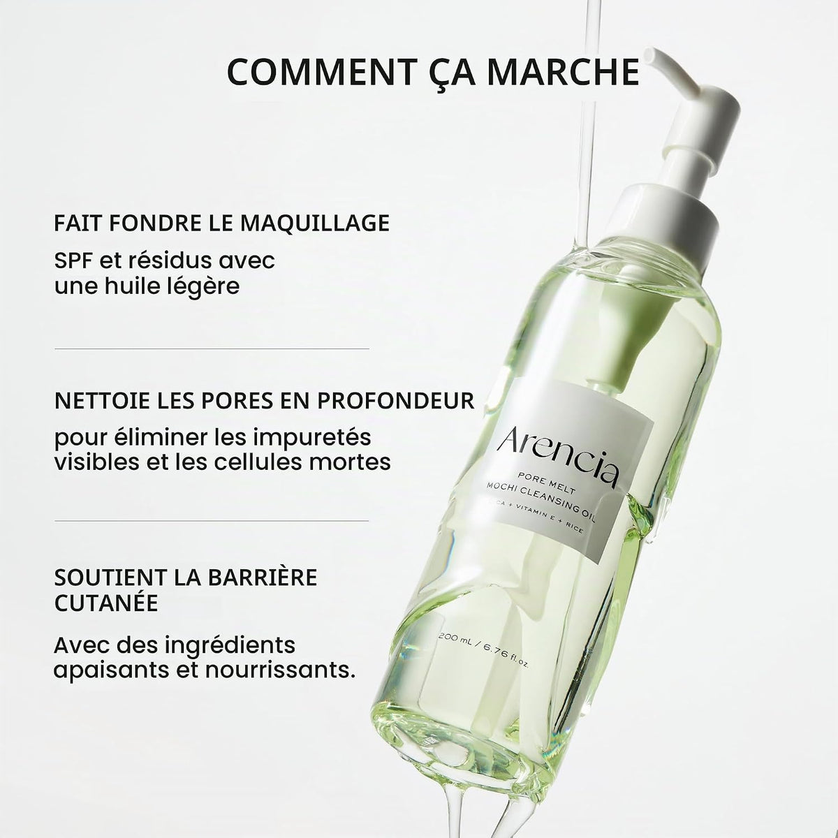 ARENCIA PORE MELT MOCHI CLEANSING OIL - 200 ML