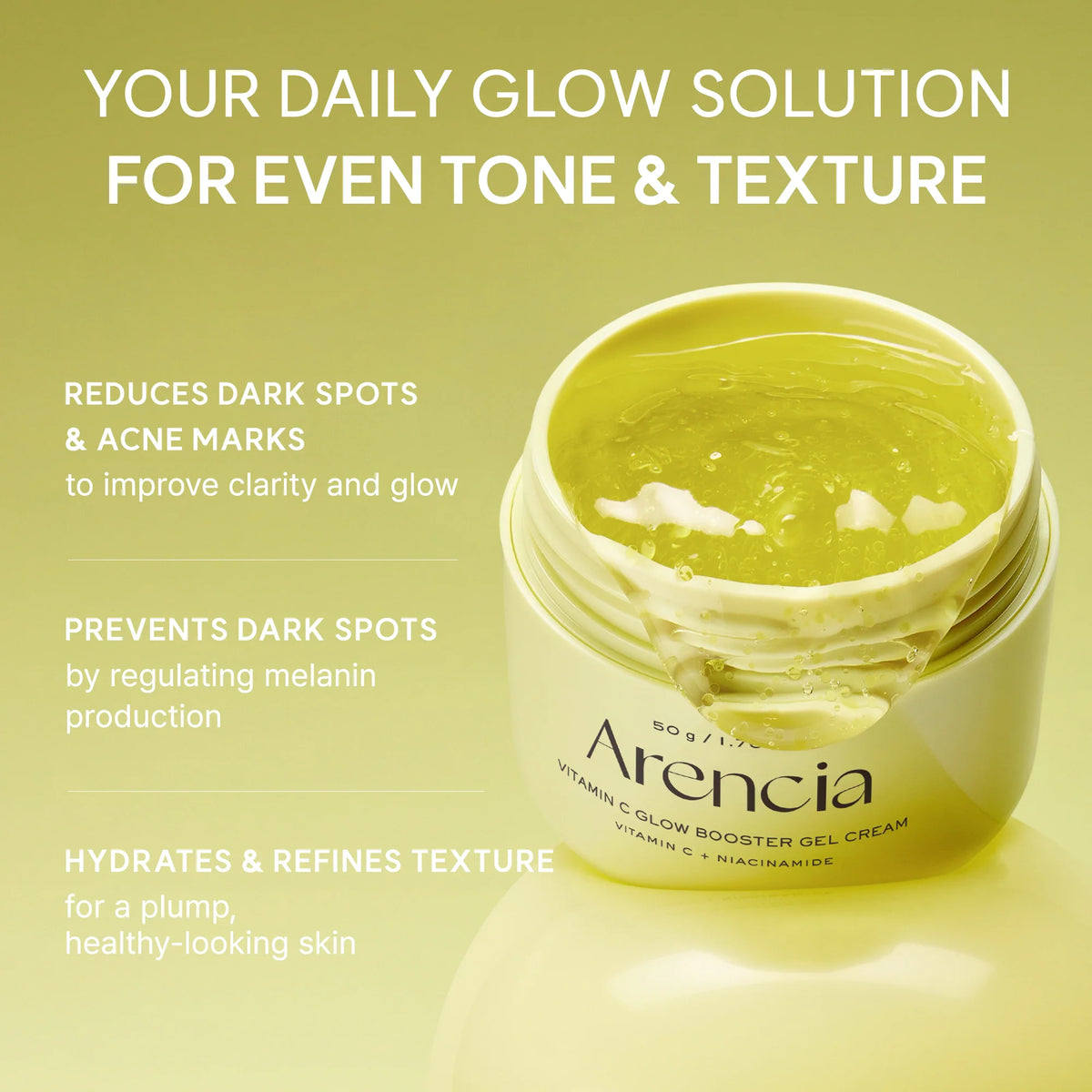 ARENCIA VITAMIN C GLOW BOOSTER GEL CREAM - 50G