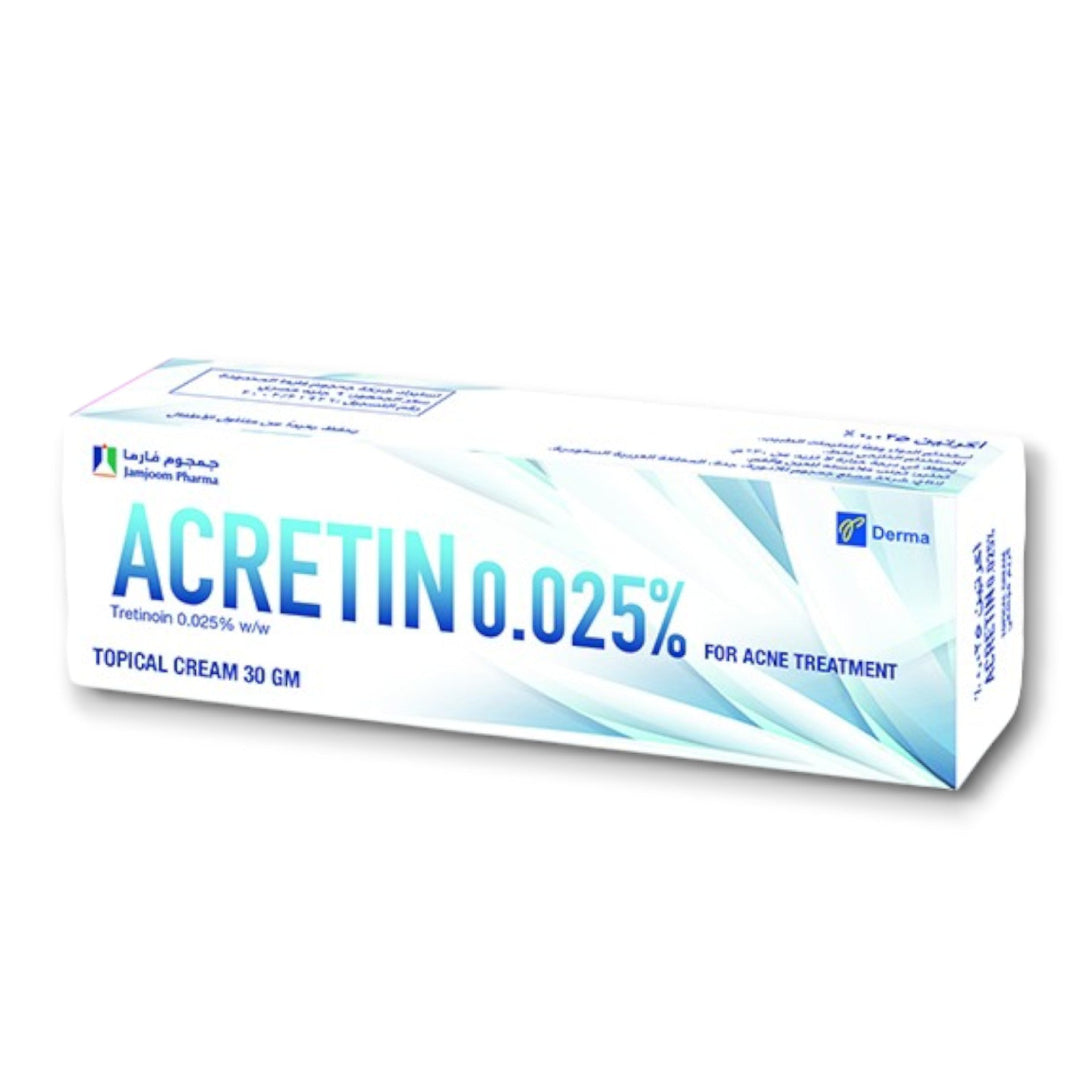 Acretin 0.025% Cream for Acné (Tretinoin) 30g