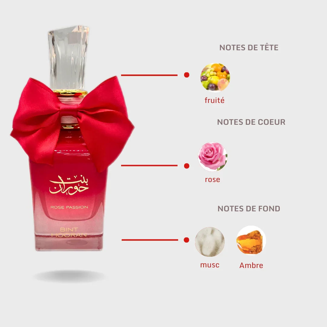 BINT HOORAN ROSE PASSION EAU DE PARFUM ARD AL ZAAFARAN Pour Femme – 100ml