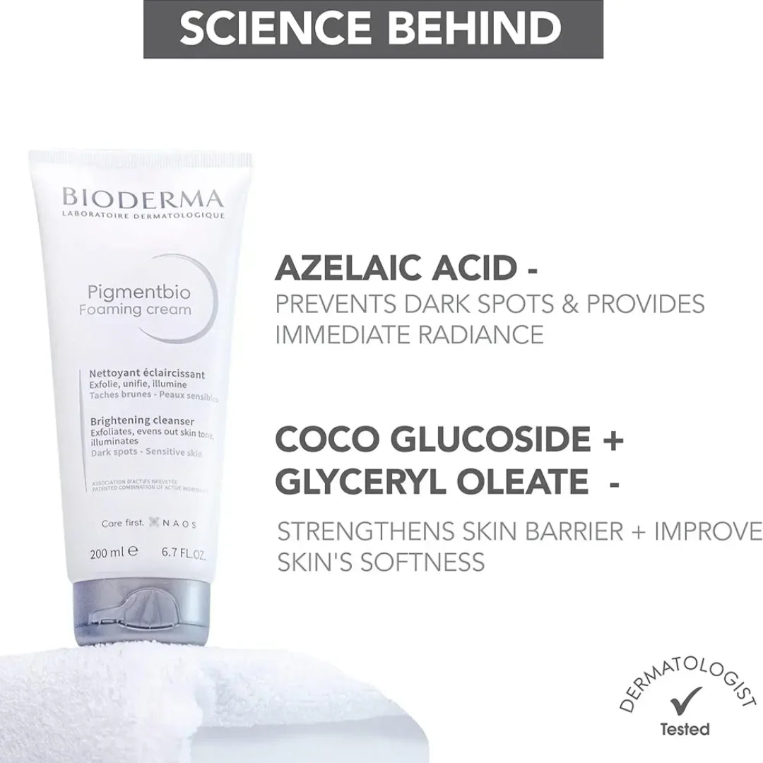 BIODERMA - Pigmentbio Foaming Cream – Nettoyant Éclaircissant Contenance - 200 ml