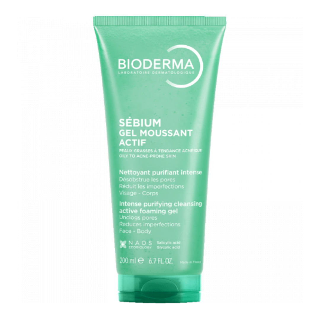 BIODERMA - Sébium Gel Moussant Actif Cleansing-Active Foaming Gelt - 200ml