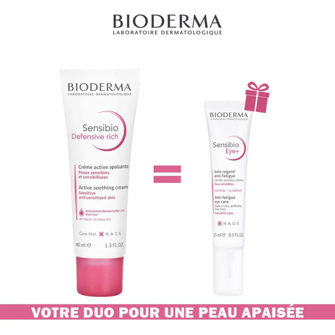 BIODERMA PACK Sensibio Rich 40ml + Sensibio Gel Contour Yeux 15ml