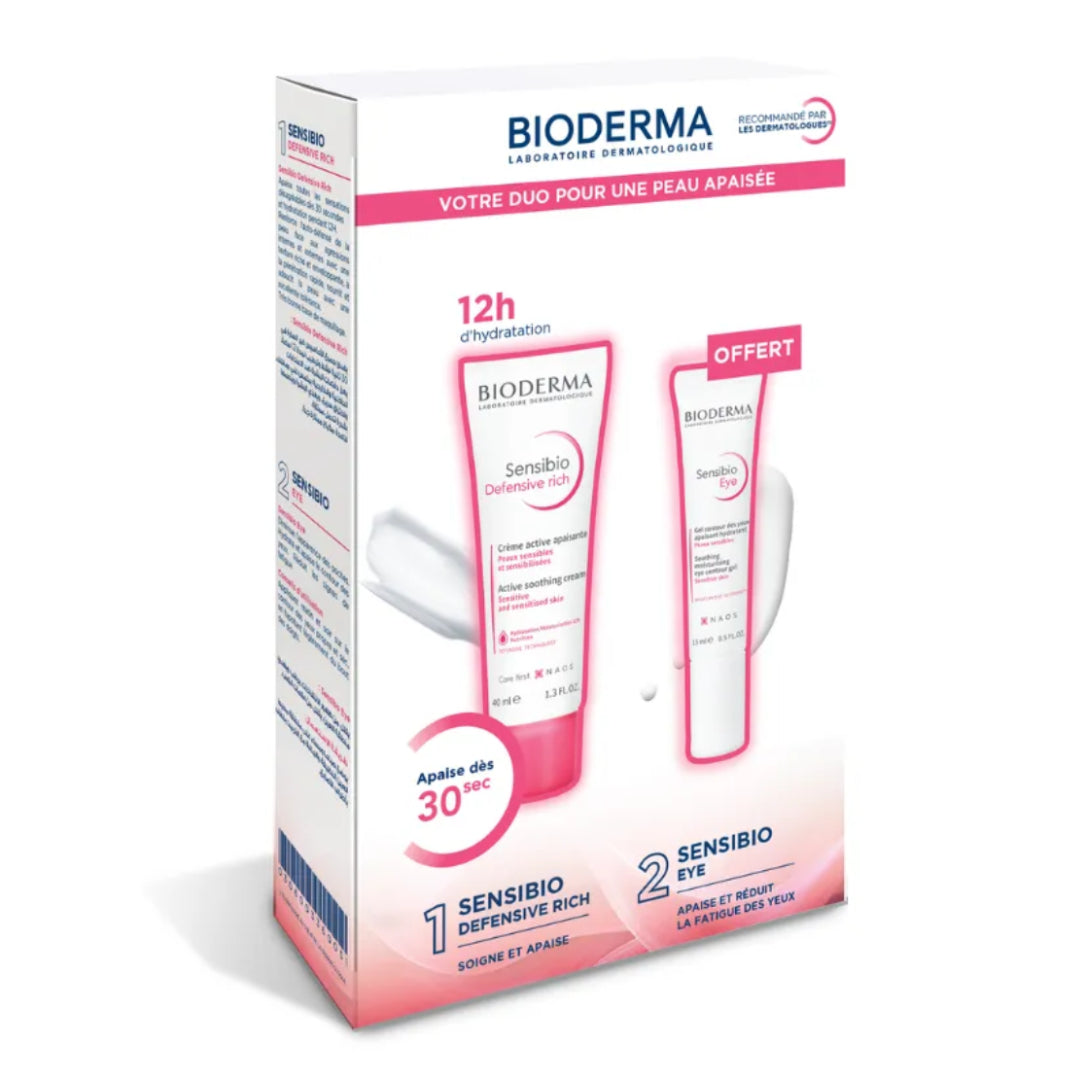 BIODERMA PACK Sensibio Rich 40ml + Sensibio Gel Contour Yeux 15ml