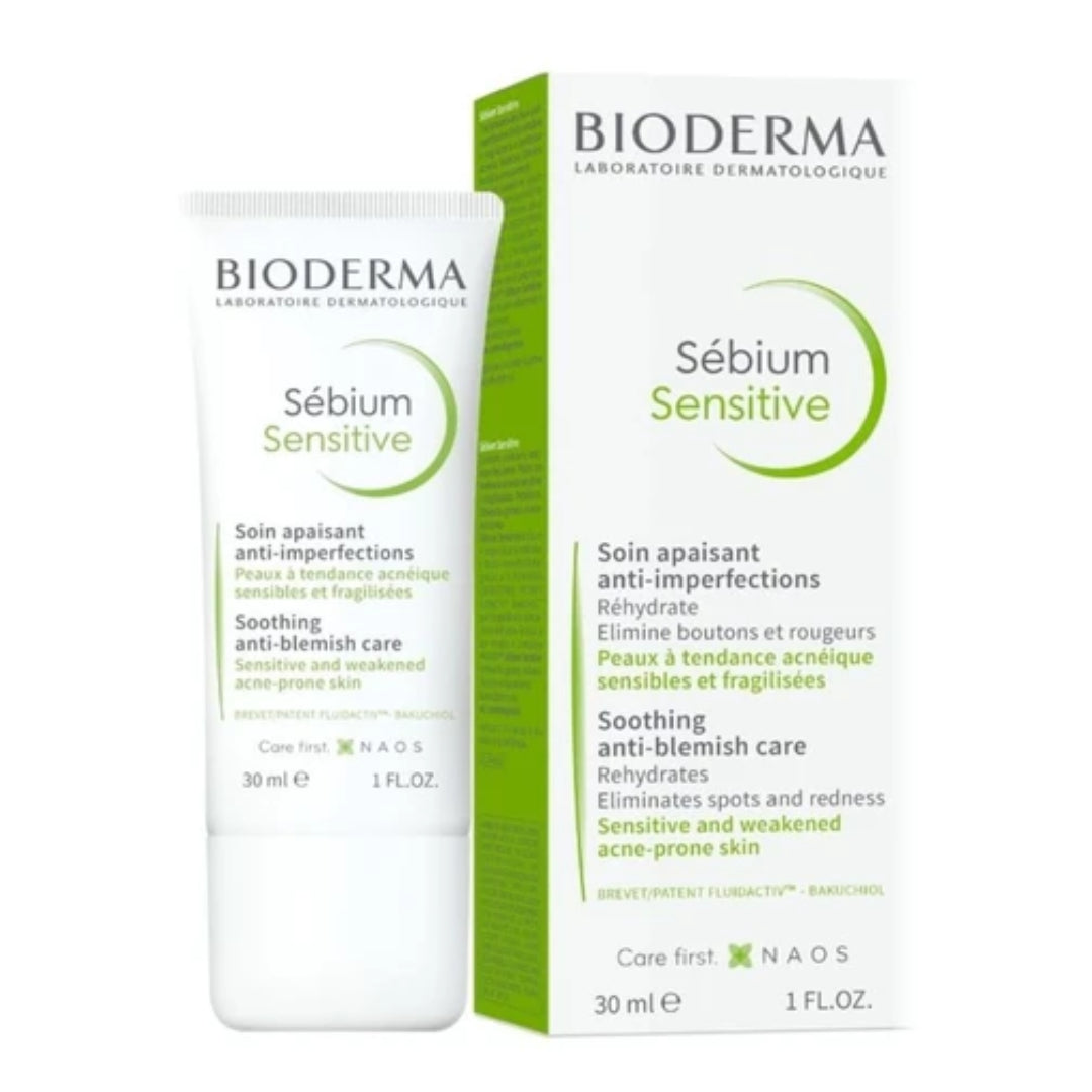 BIODERMA Sébium Sensitive - Soin Apaisant Peaux Acnéiques Sensibles - 30ml