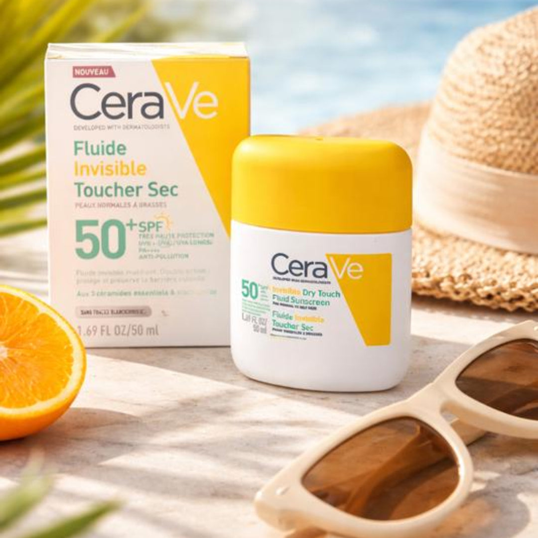 CERAVE ECRAN SOLAIRE SPF 50 FLUIDE INVISIBLE TOUCHER SEC 50 ML