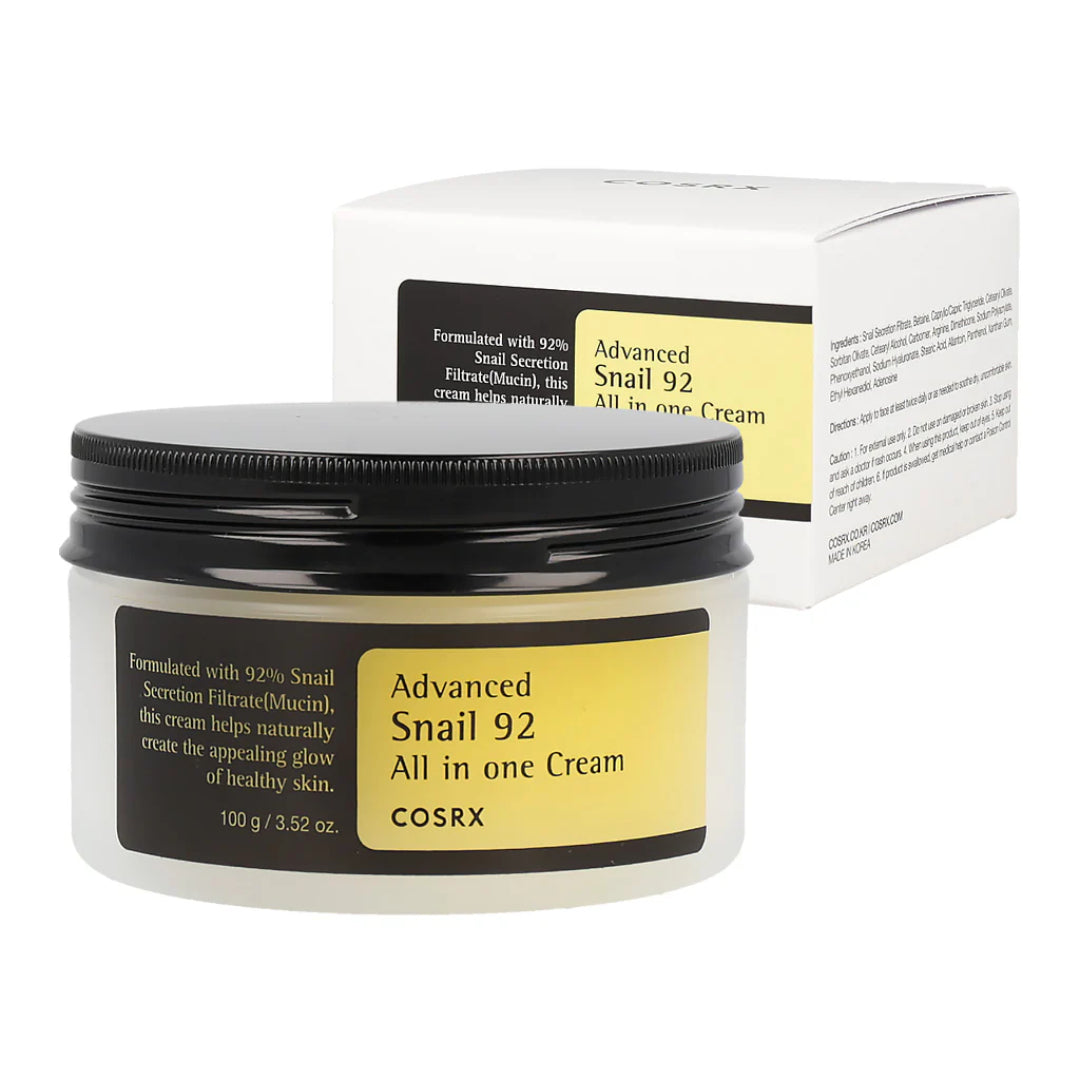 COSRX - CRÈME TOUT EN UN À L'ESCARGOT - ADVANCED SNAIL 92 - 100g