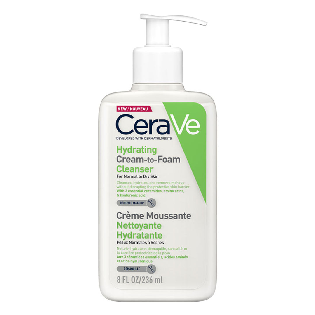 CeraVe Creme Moussante Nettoyante Hydratante Peau Normale a Seche – 236ml