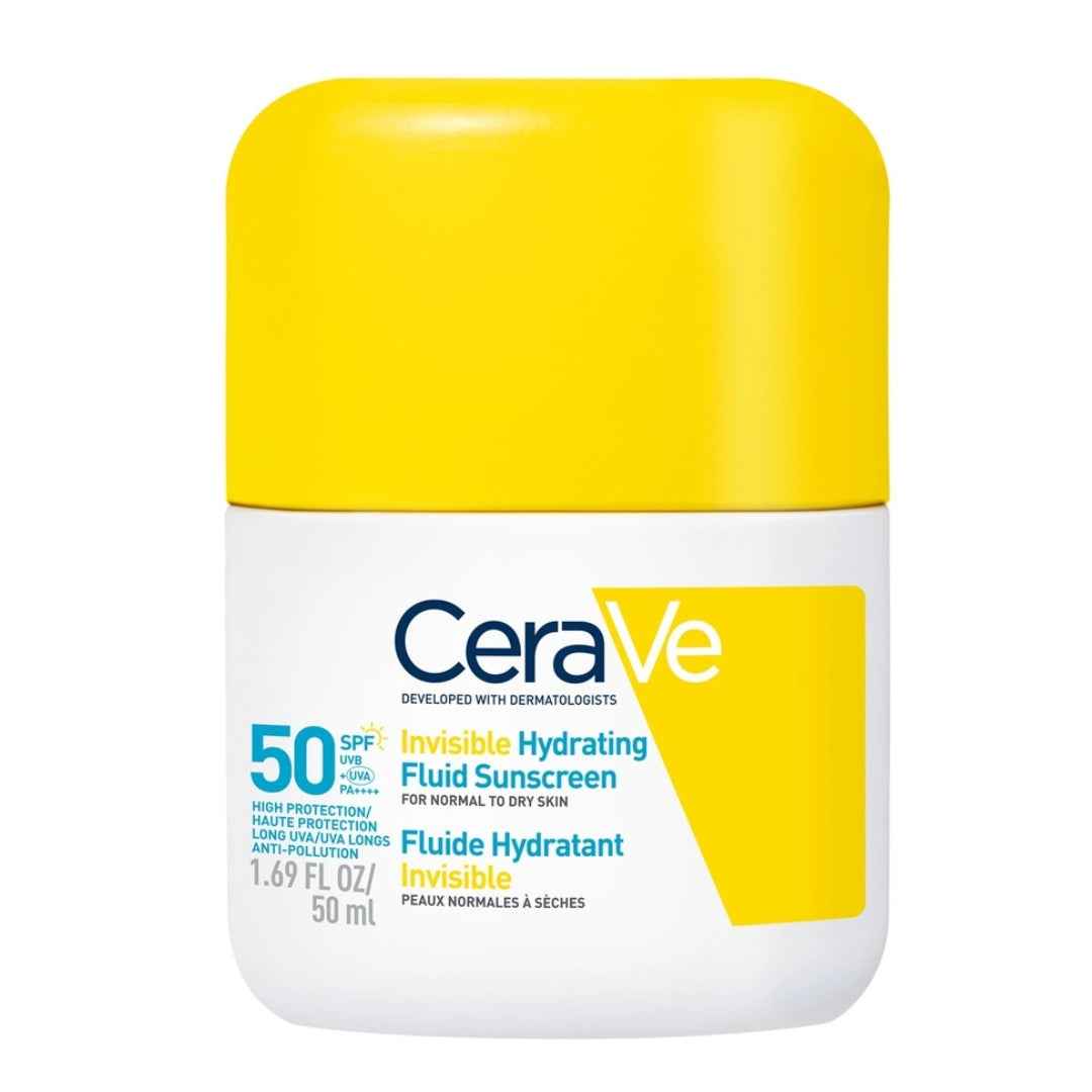 CeraVe Fluide Solaire Invisible SPF 50 Hydratant 50 ml – Protection Haute & Peaux Sensibles