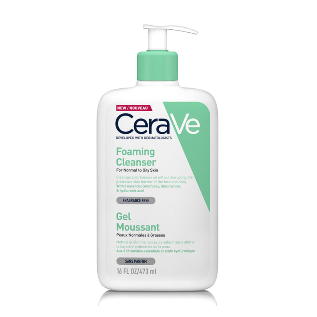 CeraVe Foaming Cleanser Gel Moussant - Peaux Normales à Grasses