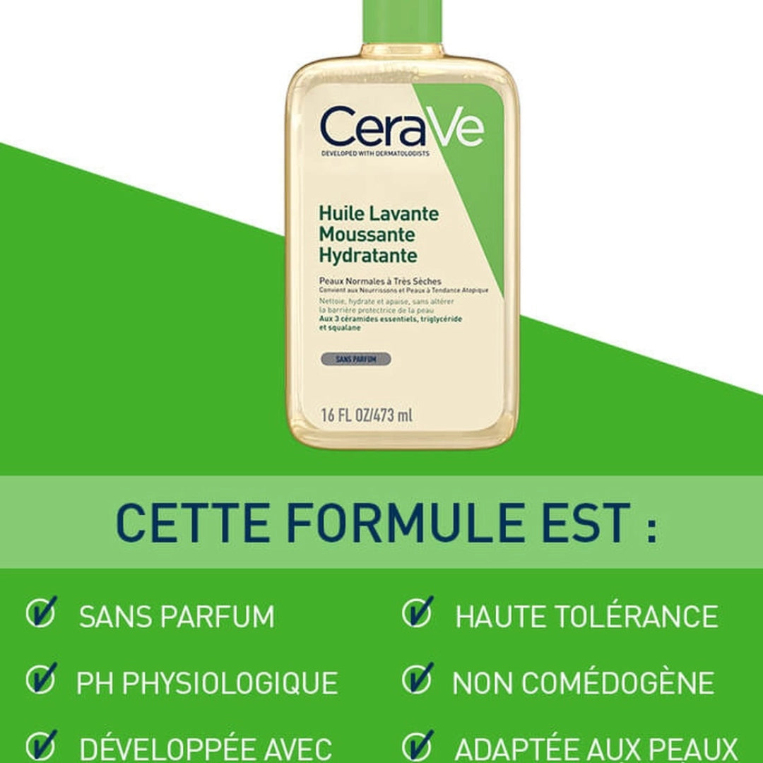 CeraVe Huile Lavante Moussante Hydratante - 473 ml