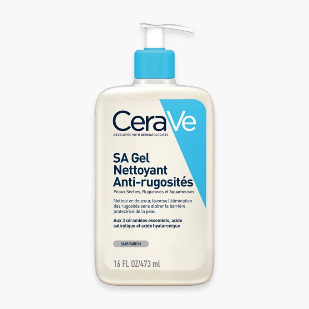 CeraVe SA Gel Nettoyant Anti-Rugosites Peau Seche, Rugueuse et Squameuse