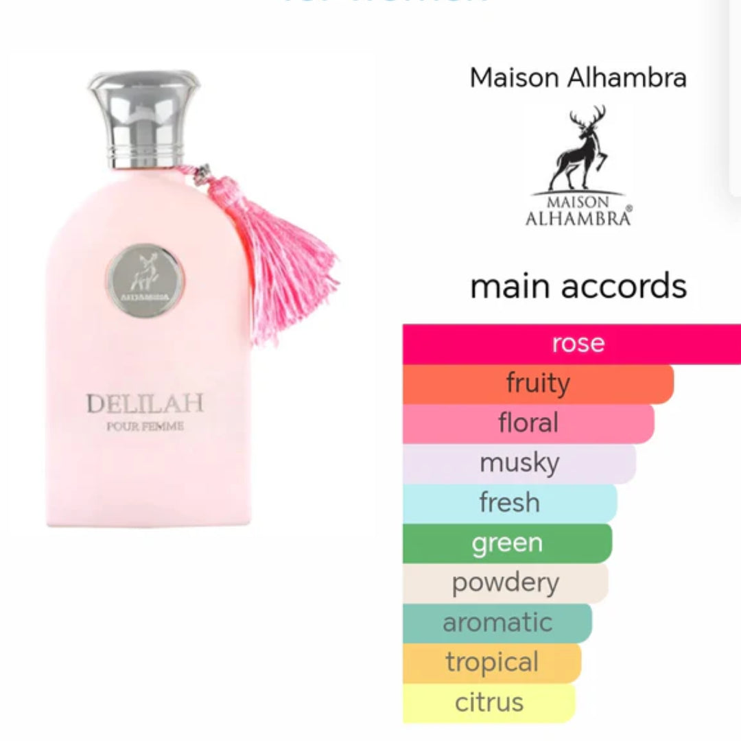 DELILAH EAU DE PARFUM MAISON ALHAMBRA Pour Femmes – 100ml