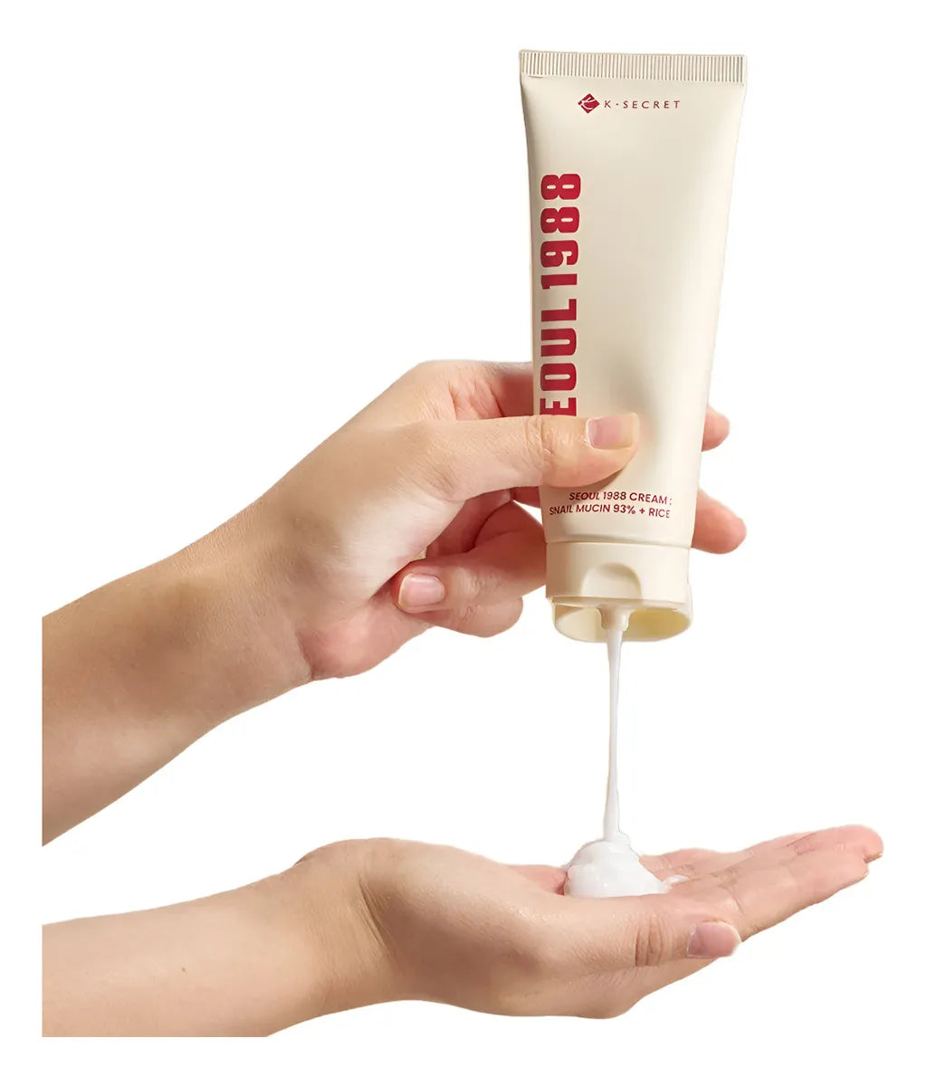 KSECRET – SEOUL 1988  Crème avec 93 % de Mucine d'Escargot et Extrait de Riz Cream : Snail Mucin 93% + Rice