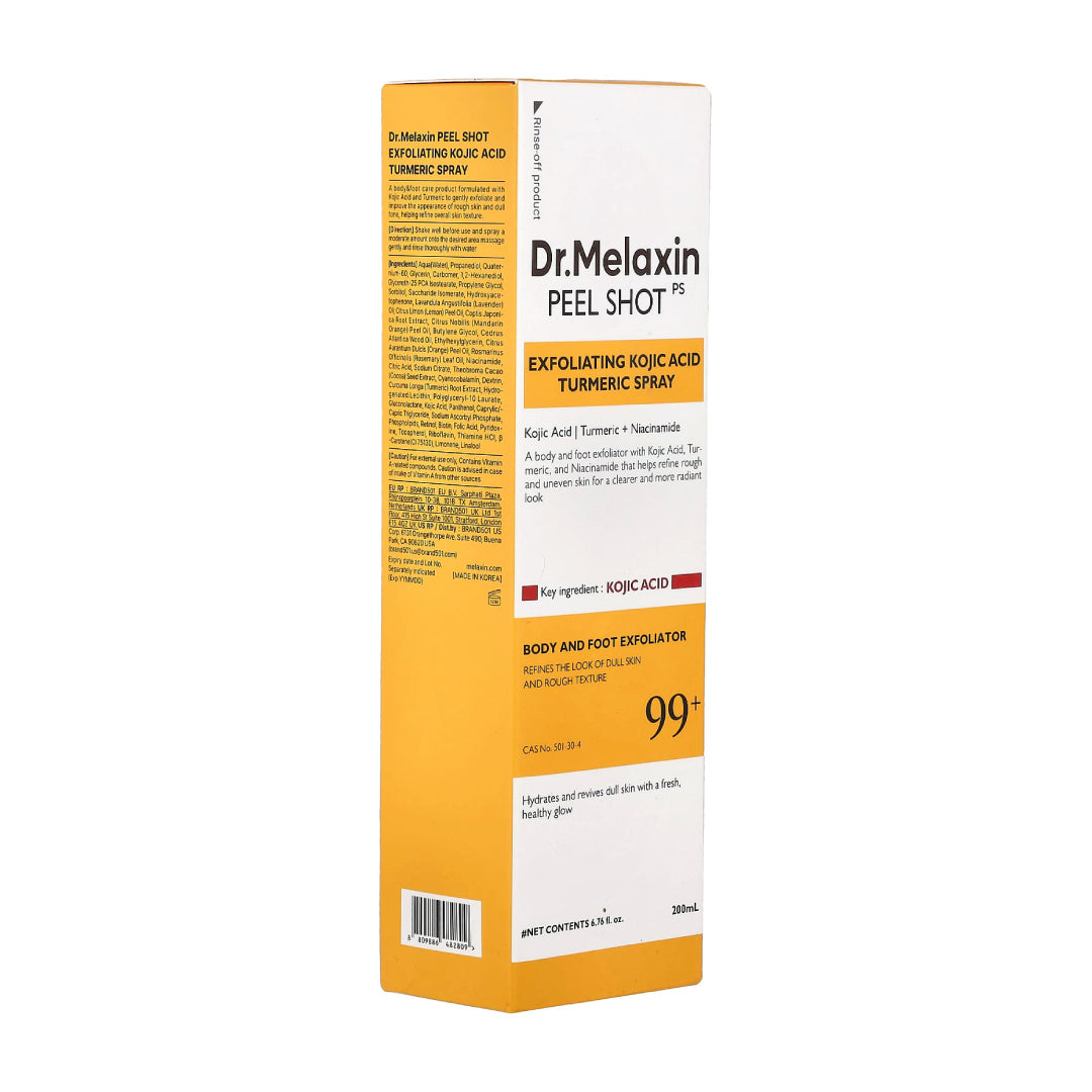 Dr.Melaxin, Peel Shot, Spray exfoliant à l'acide kojique et au curcuma _ 200 ml