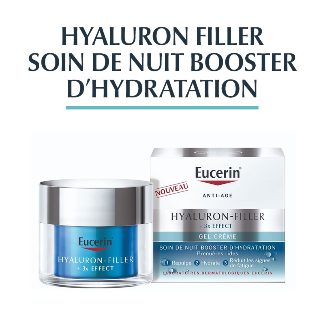 EUCERIN HYALURON-FILLER + 3x EFFECT SOIN DE NUIT BOOSTER D'HYDRATATION GEL-CRÈME