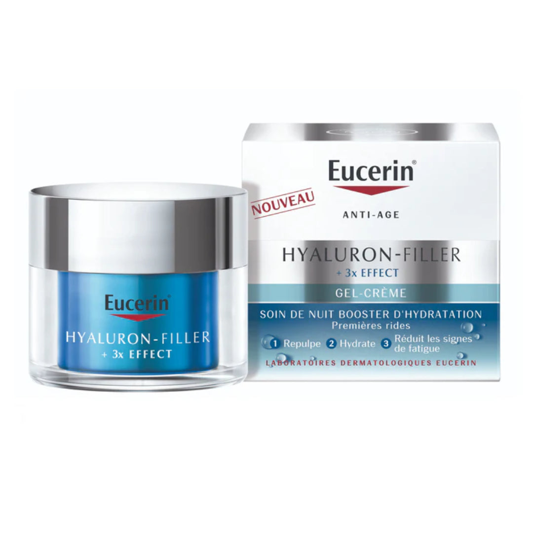 EUCERIN HYALURON-FILLER + 3x EFFECT SOIN DE NUIT BOOSTER D'HYDRATATION GEL-CRÈME