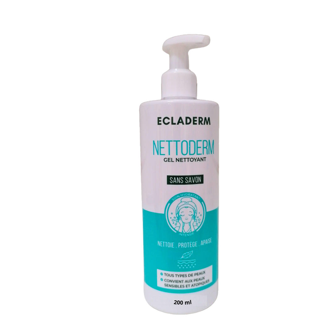 ECLADERM NETTODERM Gel Nettoyant Sans Savon 200ml