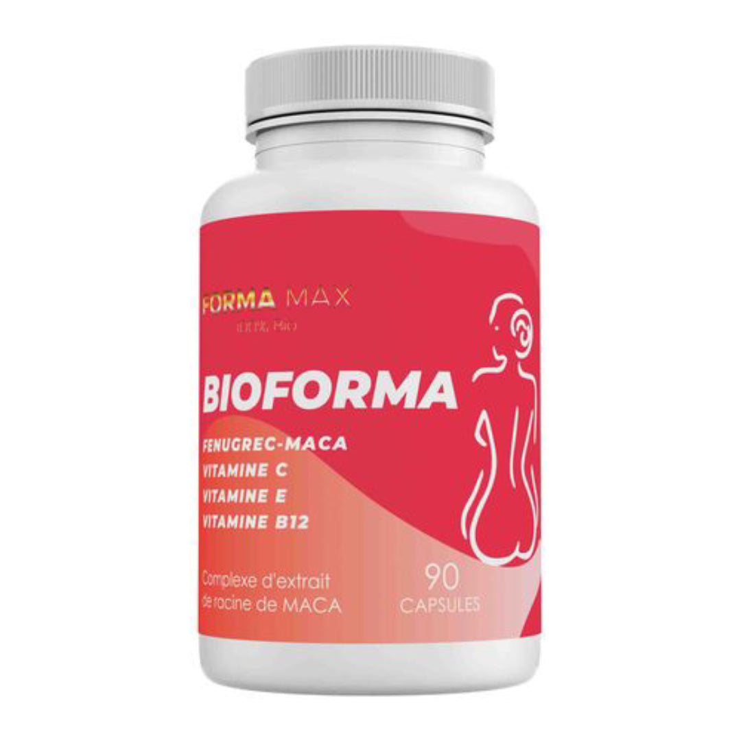 FORMA MAX _ BIOFORMA Fenugrec MACA - Vitamine C - Vitamine E - Vitamine B12 / 90 CAPSULES