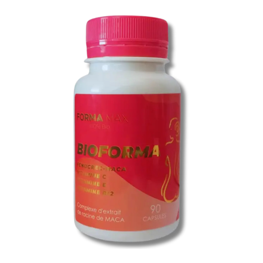 FORMA MAX _ BIOFORMA Fenugrec MACA - Vitamine C - Vitamine E - Vitamine B12 / 90 CAPSULES