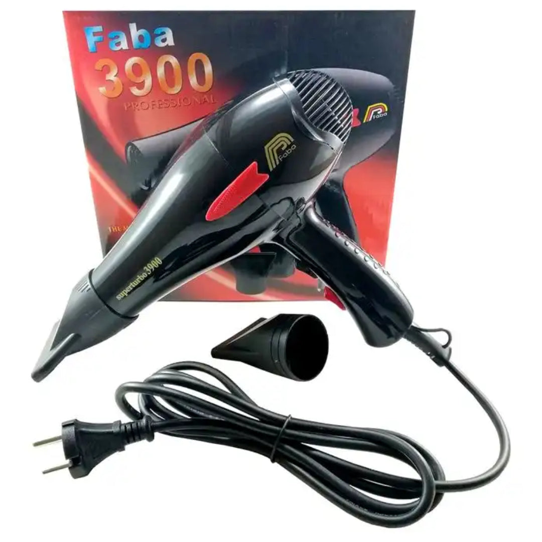 Faba Sèchoir-cheveux noir super turbo 3900 professionnelle séchoir cheveux