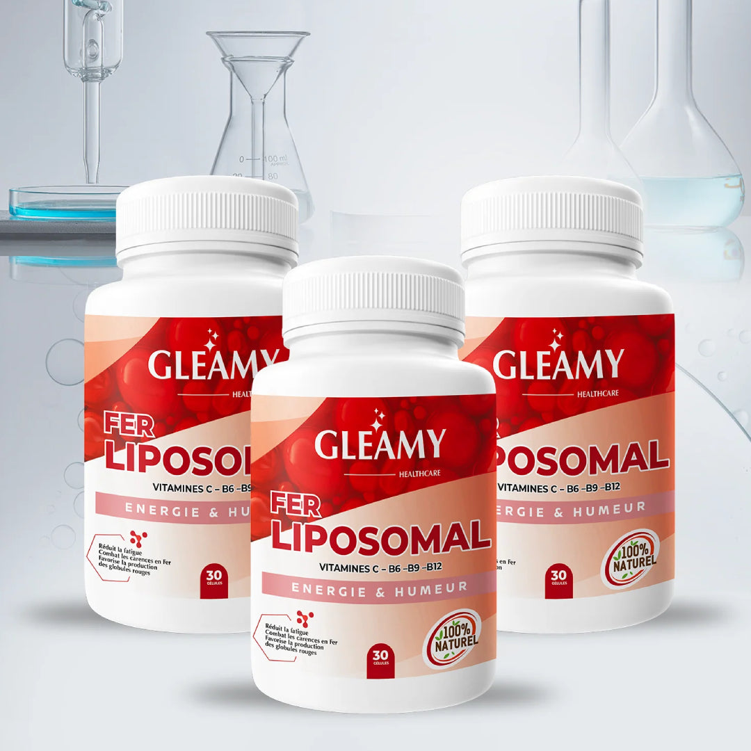 GLEAMY _ Gleamy Fer Liposomal Vitamines C - B6 - B9 - B12  / 30 Gelules