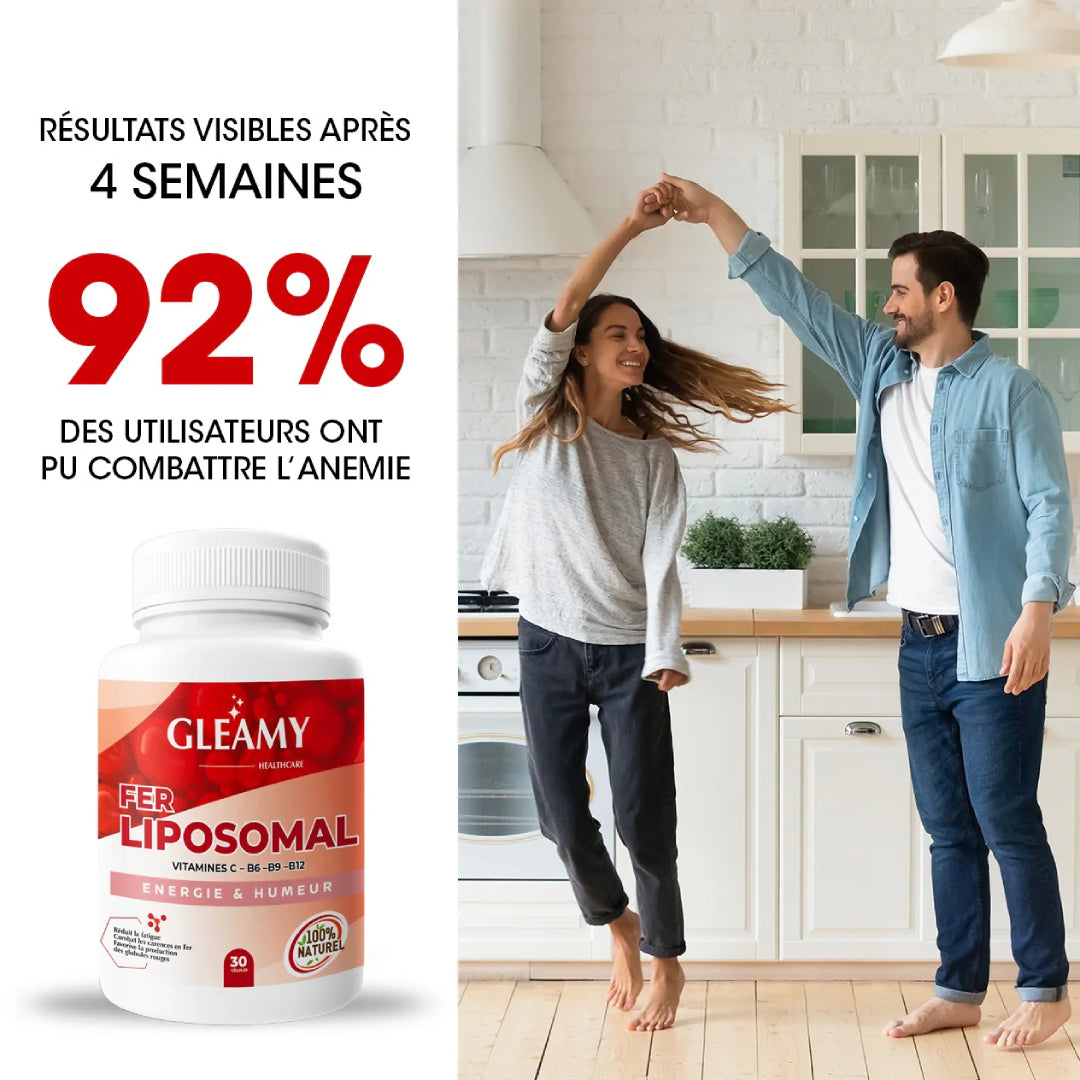 GLEAMY _ Gleamy Fer Liposomal Vitamines C - B6 - B9 - B12  / 30 Gelules