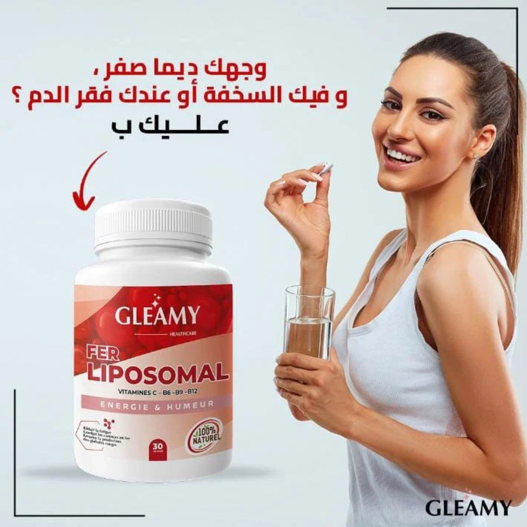 GLEAMY _ Gleamy Fer Liposomal Vitamines C - B6 - B9 - B12  / 30 Gelules